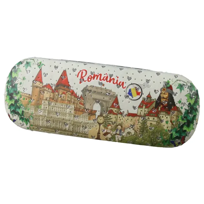 Toc pentru ochelari romania, castelul bran cu laveta, suvenir giftshop, dimesiune 16 x 6 cm